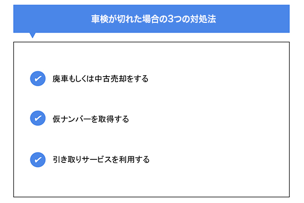 車検が切れた場合の3つの対処法