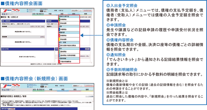 債権内容照会