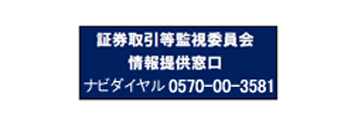 証券取引等監視委員会情報提供窓口