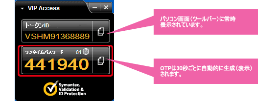 VIP Access Toolbar（VIPアクセスツールバー）