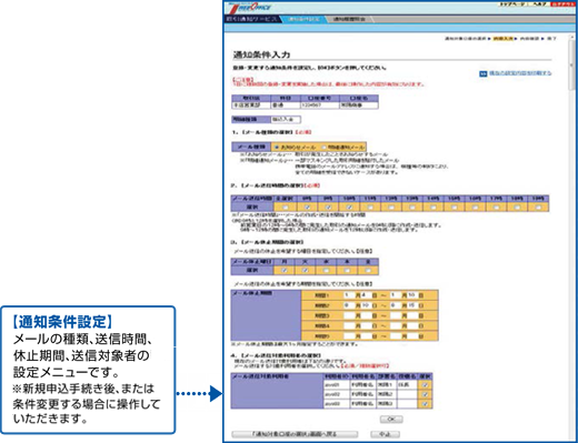 通知条件設定