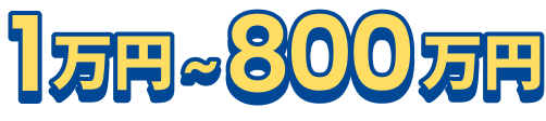 1万円～800万円