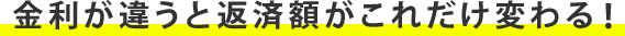 金利が違うと返済総額がこれだけ変わる!