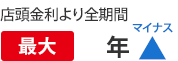 店頭金利より全期間 最大 年▲（マイナス）