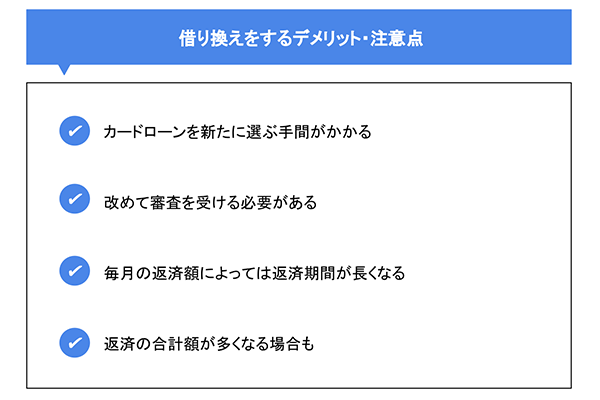 借り換えをするデメリット・注意点