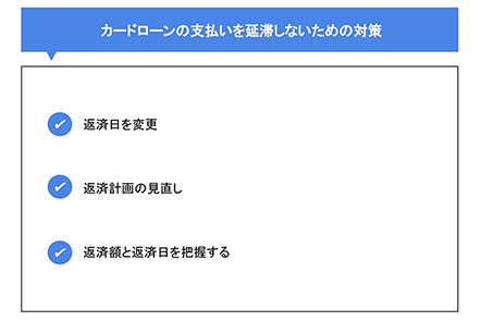 カードローンの支払いを延滞しないための対策