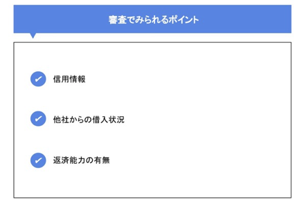 審査でみられるポイント