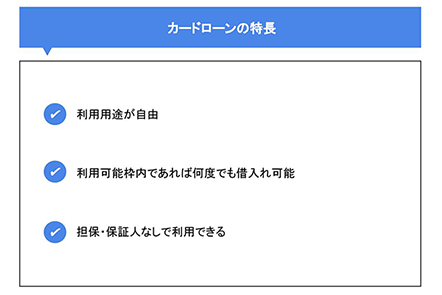 カードローンの特長