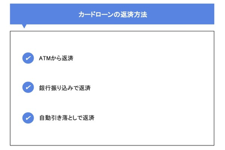 カードローンの返済方法