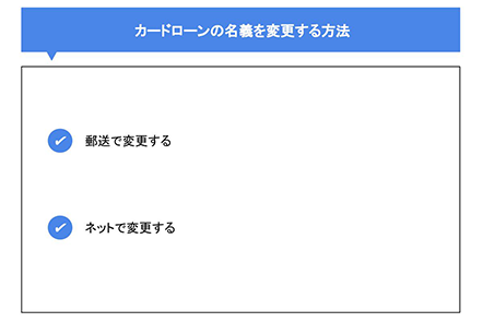 カードローンの名義を変更する方法