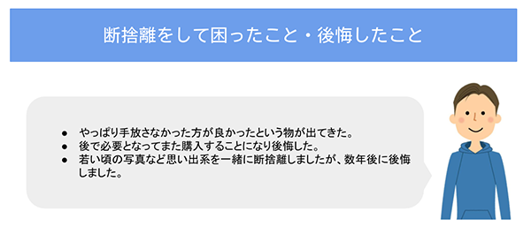 断捨離をして困ったこと・後悔したこと