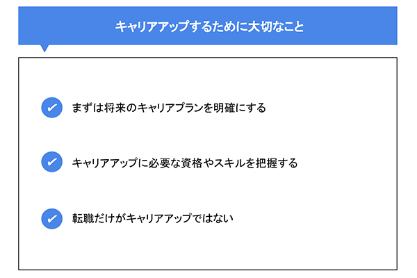 キャリアアップするために大切なこと