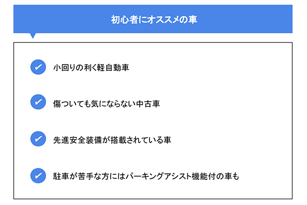 初心者にオススメの車