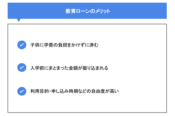 教育ローンのメリット